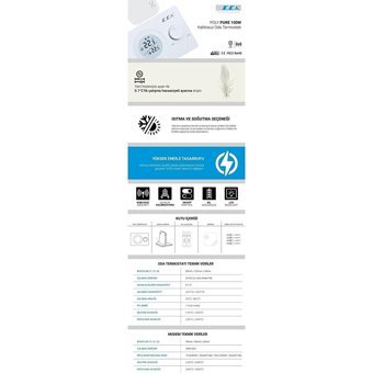 Vaillant Eca Poly Pure 30 Derece 0.1 Derece Hassasiyet Kablosuz Dijital Termostat