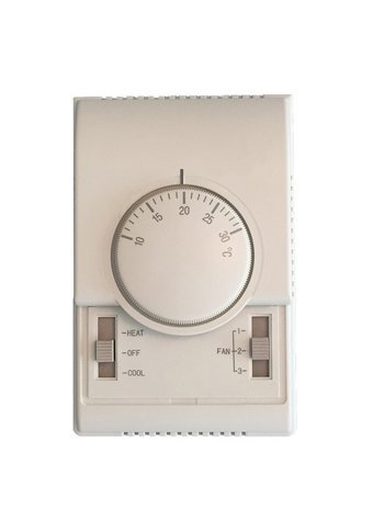 Hexa Controls Mekanik Fan Coil 30 Derece 1 Derece Hassasiyet Kablolu Mekanik Termostat