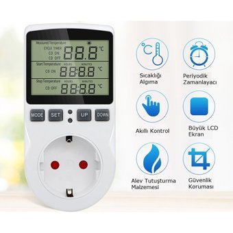 Artvision 120 Derece 1 Derece Hassasiyet Akıllı Dijital Termostat