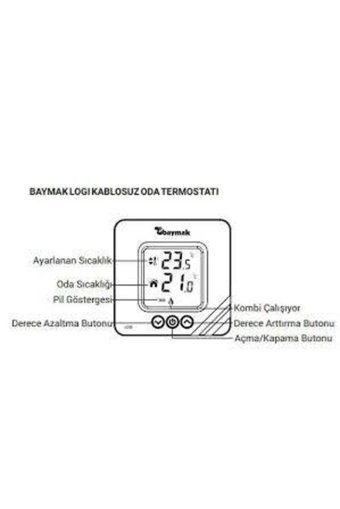 Baymak Logi 30 Derece 0.5 Derece Hassasiyet Akıllı Kablosuz Dijital Termostat