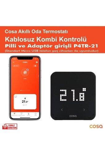 Cosa alarko 40 Derece 0.1 Derece Hassasiyet Akıllı Kablosuz Dijital Termostat