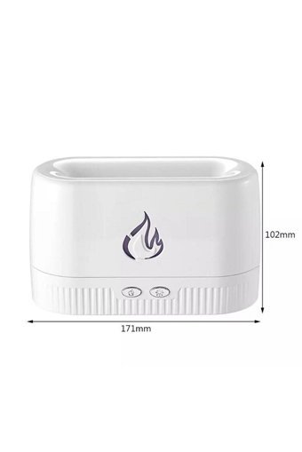 Ateştech Simülasyon 3d Alev Işığı 4.5 W 230 ml Aromaterapi Işıklı İyonizerli Taşınabilir Şarjlı Mini Sıcak-Soğuk Buhar Makinesi