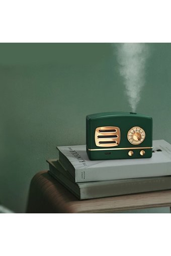 Adista Dekoratif Lamba Radyo 220 ml 35 dB Aromaterapi Işıklı İyonizerli Taşınabilir Şarjlı Mini Soğuk Buhar Makinesi