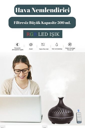 Butfulake 200 ml 30 dB Aromaterapi Işıklı İyonizerli Taşınabilir Şarjlı Mini Soğuk Buhar Makinesi