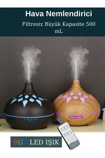 Butfulake 12 W 500 ml Aromaterapi Işıklı İyonizerli Taşınabilir Şarjlı Mini Soğuk Buhar Makinesi