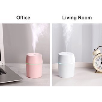 Buyfun Mini 2 W 200 ml Aromaterapi Işıklı İyonizerli Taşınabilir Şarjlı Mini Soğuk Buhar Makinesi