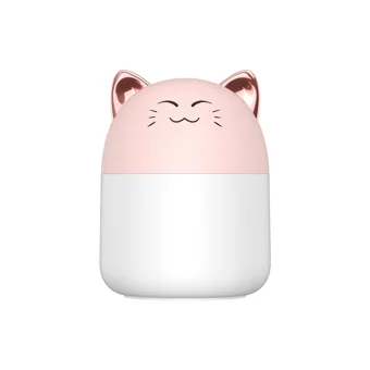 Bufan Küçük USB Ev Masaüstü 250 ml Aromaterapi Işıklı İyonizerli Taşınabilir Şarjlı Mini Soğuk Buhar Makinesi