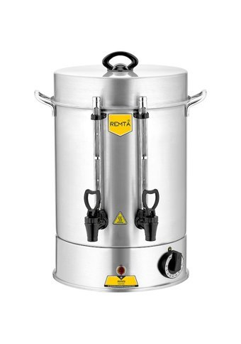 Remta R15 2200 W 22 lt Su Kapasiteli Çelik Tek Demlikli 250 Bardak Çift Musluklu Çelik Elektrikli Semaver İnox