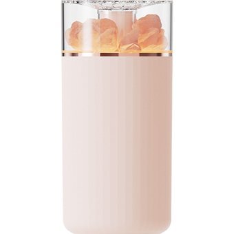 Bufan Tuz Madeni Kristal Çevre Lambası 400 ml Aromaterapi Işıklı İyonizerli Taşınabilir Şarjlı Mini Soğuk Buhar Makinesi