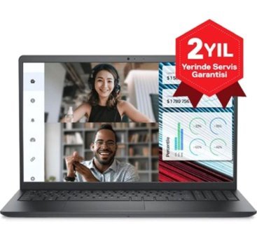Dell Vostro N5315PVNB3520_U Dahili Intel Iris Xe Graphics Eligible Intel Core i5 1235U 32 GB Ram 512 GB SSD 15.6 inç Full HD Ubuntu Laptop