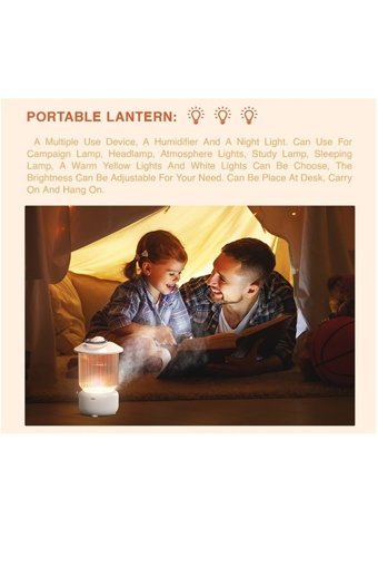 Apiyoo Gece Lambası RGB Led Işıklı 300 ml Aromaterapi Işıklı Taşınabilir Şarjlı Mini Sıcak-Soğuk Buhar Makinesi