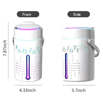 Buyfun Bluetooth Hoparlör 3 W 1000 ml 36 dB Işıklı İyonizerli Taşınabilir Şarjlı Mini Soğuk Buhar Makinesi