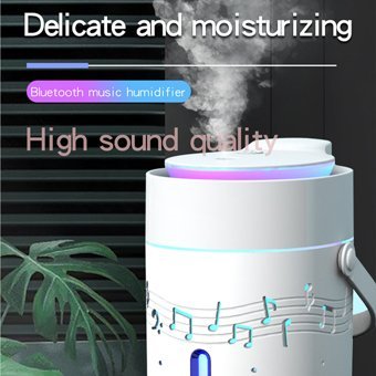 Buyfun Bluetooth Hoparlör 3 W 1000 ml 36 dB Işıklı İyonizerli Taşınabilir Şarjlı Mini Soğuk Buhar Makinesi