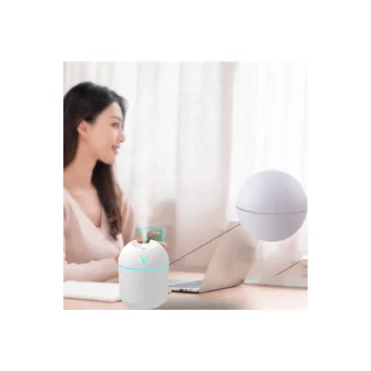 Bufan Gece Lambası 250 ml 36 dB Işıklı İyonizerli Taşınabilir Şarjlı Mini Soğuk Buhar Makinesi Pembe