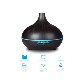 Buyfun Uzaktan Kumanda 9 W 550 ml 35 dB Aromaterapi Işıklı İyonizerli Taşınabilir Şarjlı Mini Soğuk Buhar Makinesi