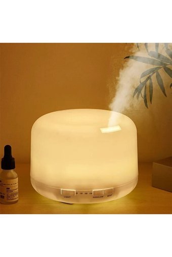 Ateştech Gece Lambası 500 ml 20 dB Aromaterapi Işıklı İyonizerli Taşınabilir Şarjlı Mini Soğuk Buhar Makinesi
