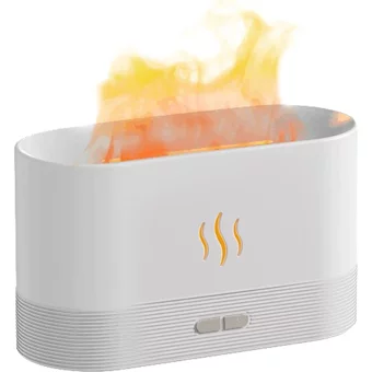Becastle Simülasyon Alev 4.5 W 180 ml Aromaterapi Işıklı İyonizerli Taşınabilir Şarjlı Mini Sıcak Buhar Makinesi
