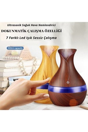 Butfulake 2 W 300 ml 35 dB Aromaterapi Işıklı İyonizerli Taşınabilir Şarjlı Mini Soğuk Buhar Makinesi