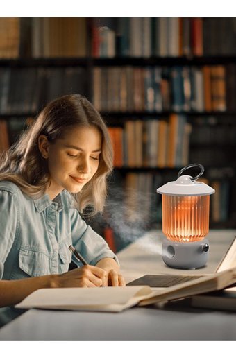 Apiyoo Gece Lambası Aromaterapi RGB Led Işıklı 300 ml Aromaterapi Işıklı Taşınabilir Şarjlı Mini Sıcak-Soğuk Buhar Makinesi