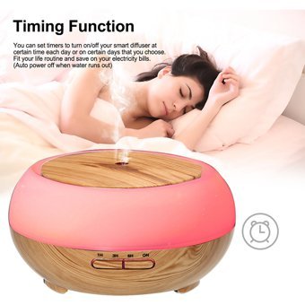 Buyfun Led Gece Lambası 14 W 400 ml Işıklı İyonizerli Taşınabilir Şarjlı Mini Soğuk Buhar Makinesi