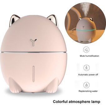 Buyfun Mini 2 W 200 ml İyonizerli Taşınabilir Şarjlı Mini Soğuk Buhar Makinesi Pembe