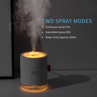 Buyfun USB Mist 2 W 500 ml 36 dB Işıklı İyonizerli Taşınabilir Şarjlı Mini Soğuk Buhar Makinesi Mavi