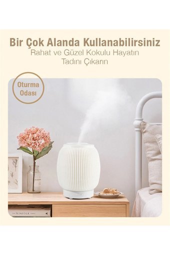 Ceypaks Premium 4.5 W 200 ml 30 dB Aromaterapi Işıklı İyonizerli Taşınabilir Şarjlı Mini Soğuk Buhar Makinesi