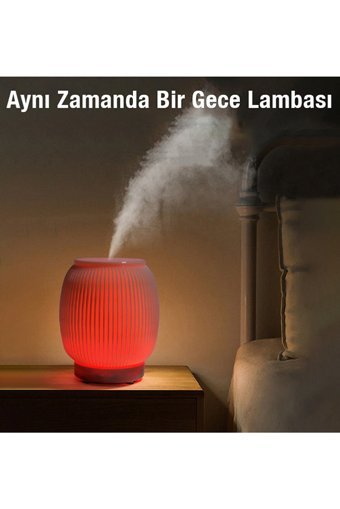Ceypaks Premium 4.5 W 200 ml 30 dB Aromaterapi Işıklı İyonizerli Taşınabilir Şarjlı Mini Soğuk Buhar Makinesi