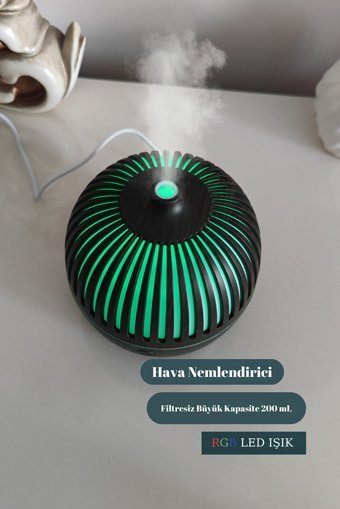 Butfulake 2 W 300 ml Aromaterapi Işıklı İyonizerli Taşınabilir Şarjlı Mini Soğuk Buhar Makinesi