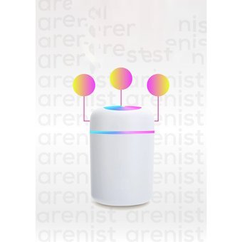 Arenist Aroma Difüzörü 300 ml Aromaterapi Işıklı İyonizerli Taşınabilir Şarjlı Mini Soğuk Buhar Makinesi gri