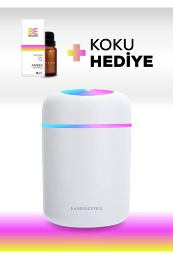 Arenist Aroma Difüzörü 300 ml Aromaterapi Işıklı İyonizerli Taşınabilir Şarjlı Mini Soğuk Buhar Makinesi Beyaz