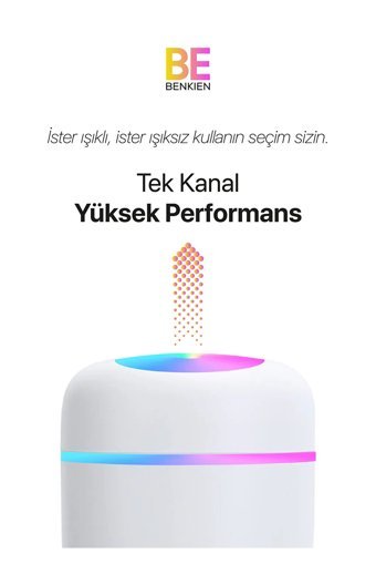 Arenist Aroma Difüzörü 300 ml Aromaterapi Işıklı İyonizerli Taşınabilir Şarjlı Mini Soğuk Buhar Makinesi Beyaz