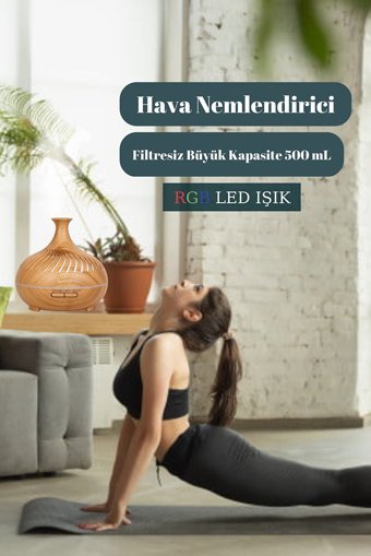 Apiyoo Ultrasonik 7 Led Işıklı 9 W 500 ml 35 dB Aromaterapi Işıklı İyonizerli Taşınabilir Şarjlı Mini Soğuk Buhar Makinesi
