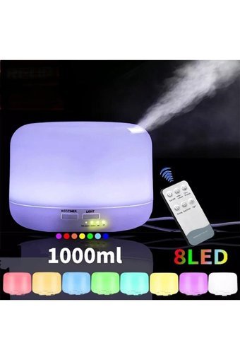 Ateştech Gece Lambası 1000 ml Aromaterapi Işıklı İyonizerli Şarjlı Soğuk Buhar Makinesi
