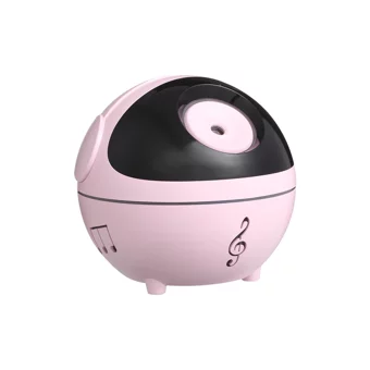 Buyfun Müzik Ruhu 2 W 350 ml Işıklı İyonizerli Taşınabilir Şarjlı Mini Soğuk Buhar Makinesi Pembe