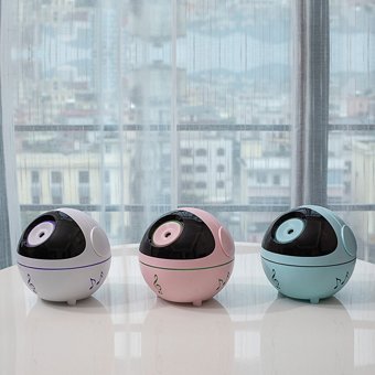 Buyfun Müzik Ruhu 2 W 350 ml Işıklı İyonizerli Taşınabilir Şarjlı Mini Soğuk Buhar Makinesi Mavi