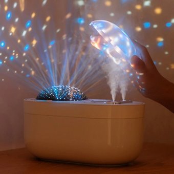 Ally Double Spray Led Işıklı 1000 ml Işıklı İyonizerli Şarjlı Sıcak-Soğuk Buhar Makinesi Beyaz