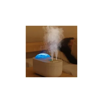 Ally Double Spray Led Işıklı 1000 ml Işıklı İyonizerli Şarjlı Sıcak-Soğuk Buhar Makinesi Beyaz