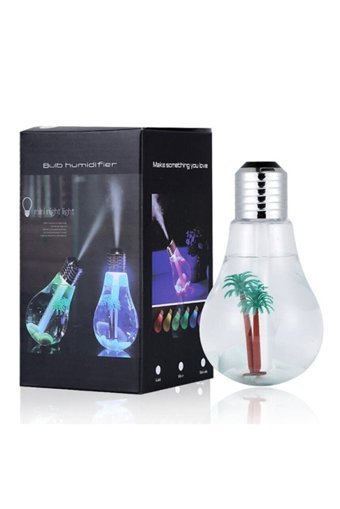 Ally Led Işıklı Ampül 2 W 400 ml Aromaterapi Işıklı İyonizerli Taşınabilir Şarjlı Mini Soğuk Buhar Makinesi