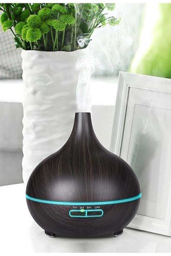 Apiyoo Kumandalı Ultrasonik 7 Renk Led Işıklı 9 W 550 ml 35 dB Aromaterapi Işıklı İyonizerli Taşınabilir Şarjlı Mini Soğuk Buhar Makinesi Koyu Kahverengi
