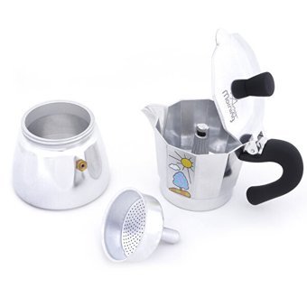 Any Morning Hes-3 Alüminyum Tezgah Üstü Kapsülsüz Taşınabilir Mini Manuel Espresso Makinesi Beyaz
