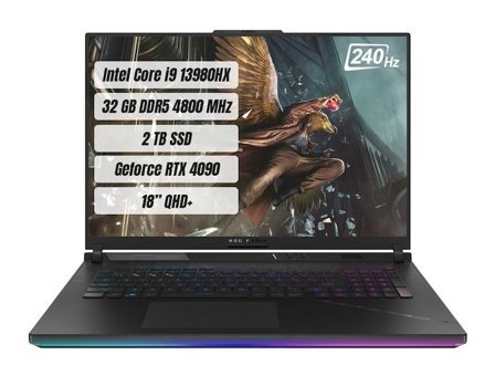 Asus ROG Strix Scar 18 G834JY-N6042 Harici GeForce RTX 4090 Intel Core i9 13980HX 32 GB Ram 1 TB SSD 18 inç Full HD FreeDos Oyuncu Laptop
