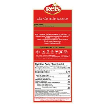 Reıs Çiğ Köftelik Bulgur 1 kg