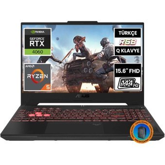 Asus TUF Gaming A15 FA507NV-LP103A5-CNT006 Harici GeForce RTX 4060 AMD Ryzen 5 7535HS 32 GB Ram 512 GB1 TB SSD 15.6 inç Full HD FreeDos Oyuncu Laptop