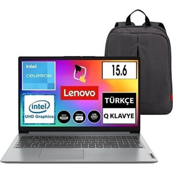 Lenovo IdeaPad 1 CSRTECH32 Dahili Intel UHD Graphics Intel Celeron N4020 4 GB Ram 256 GB SSD 15.6 inç Full HD FreeDos Laptop + çanta