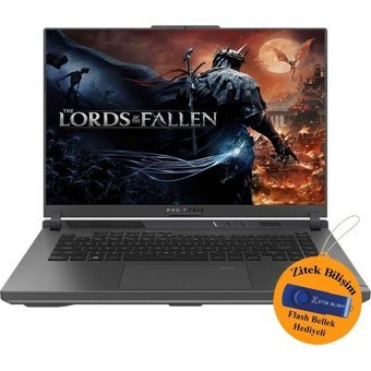 Asus ROG Strix G16 G614JV-N3157 ZI710 Harici GeForce RTX 4060 Intel Core i7 13650HX 64 GB Ram 1 TB SSD 16 inç Full HD FreeDos Oyuncu Laptop + Zitek 16 GB Flash Bellek