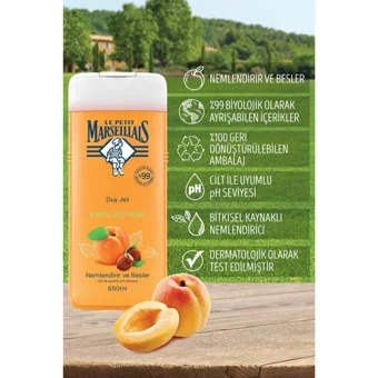 Le Petit Marseillais Kayısı Fındık Aromalı Nemlendirici Duş Jeli 650 ml
