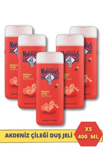 Le Petit Marseillais Akdeniz Çileği Aromalı Nemlendirici Duş Jeli 5x400 ml