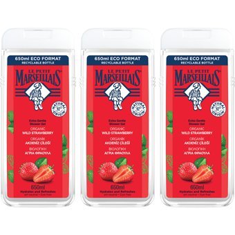 Le Petit Marseillais Akdeniz Çileği Aromalı Nemlendirici Duş Jeli 3x650 ml