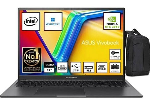 Asus Vivobook K3605ZF-N1017W Harici GeForce RTX 2050 Intel Core i5 12450H 8 GB Ram 512 GB SSD 16 inç Full HD Windows 11 Oyuncu Laptop + Sırt Çantası